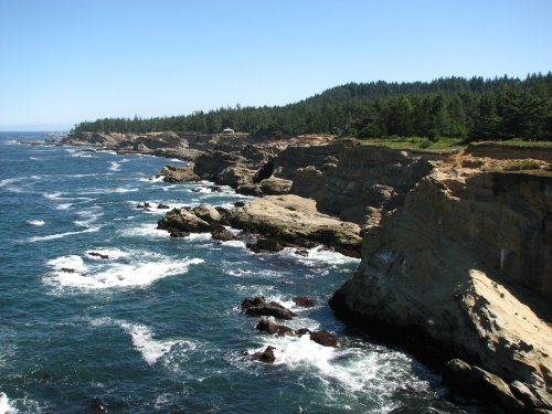 Looking north up the coast